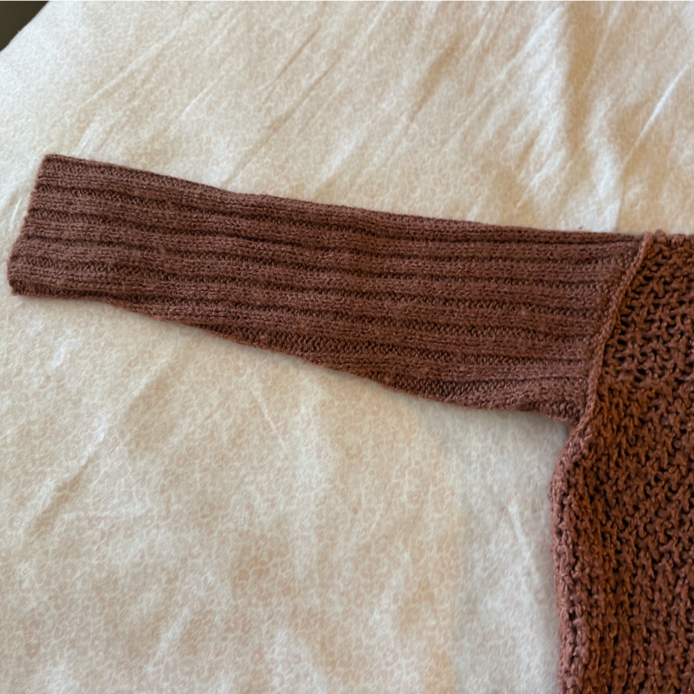 Free People Textured Brown Sweater - Picture 4 of 8